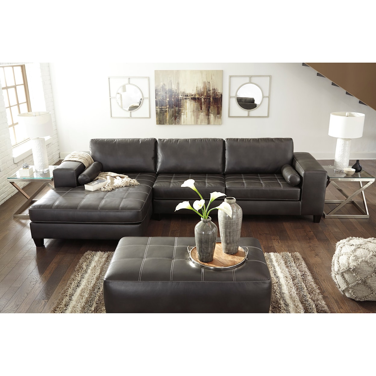 Signature NICO Oversized Accent Ottoman