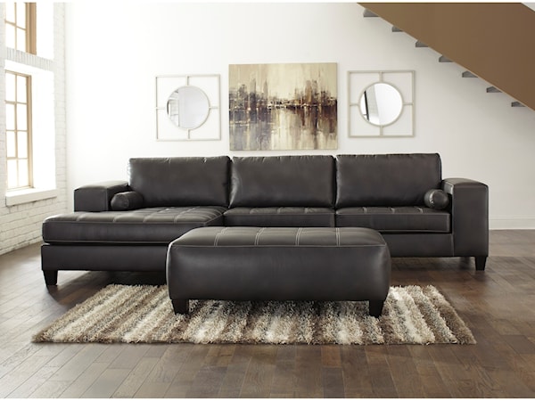 2-Piece Sectional with Ottoman