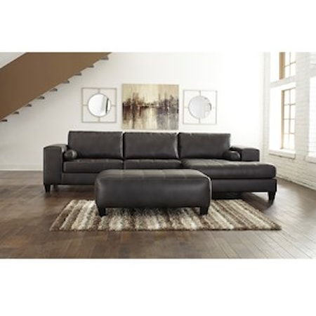 2-Piece Sectional with Ottoman