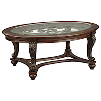 Oval Cocktail Table With Glass Top