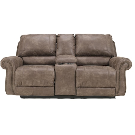 Double Reclining Loveseat w/ Console