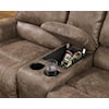 Signature Design by Ashley Oberson - Gunsmoke Double Reclining Loveseat w/ Console