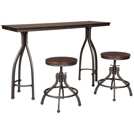 3-Piece Rectangular Counter Table Set