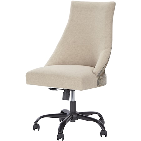Home Office Swivel Desk Chair in Deconstructed Style