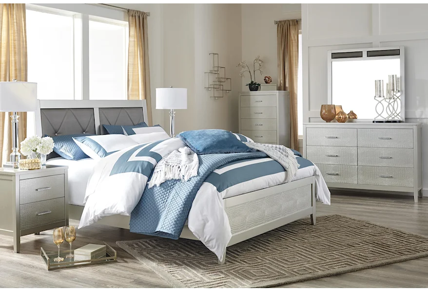 Olivet King Upholstered Panel Bed Package by Signature Design by Ashley at Sam Levitz Furniture