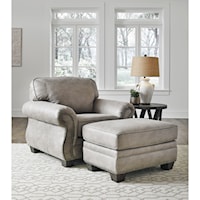 Transitional Chair and Ottoman