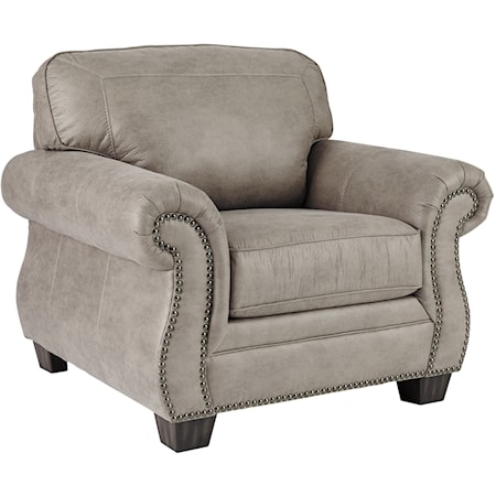 Transitional Chair with Nailhead Trim