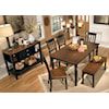 Signature Design Owingsville 6-Piece Rectangular Table Set with Bench