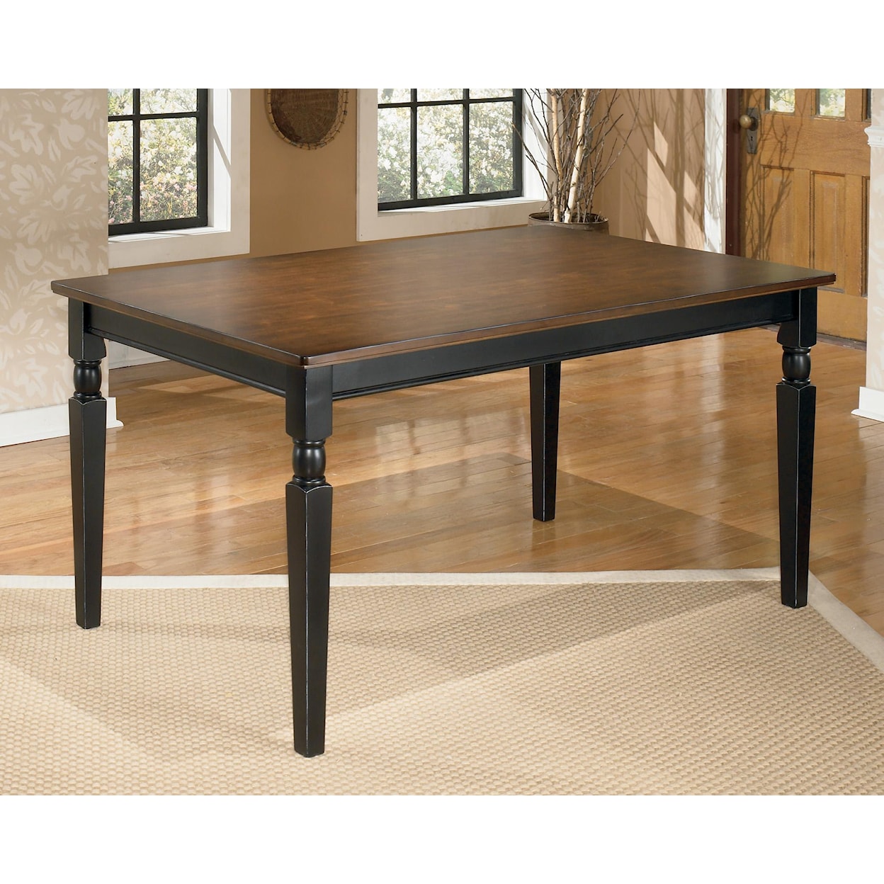 Signature Design by Ashley Owingsville 6-Piece Rectangular Table Set with Bench