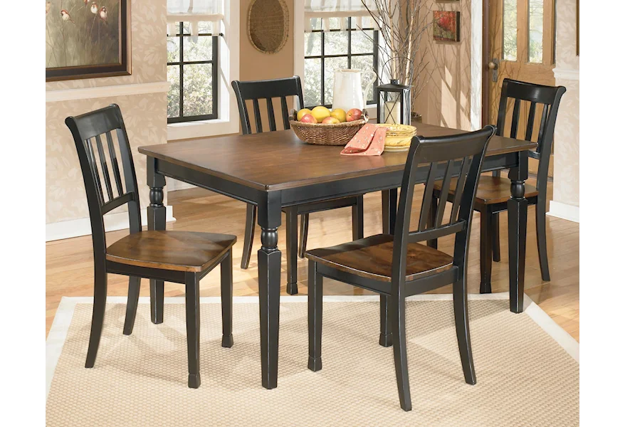 Owingsville 5-Piece Rectangular Dining Table Set by Signature Design by Ashley at Furniture Fair - North Carolina