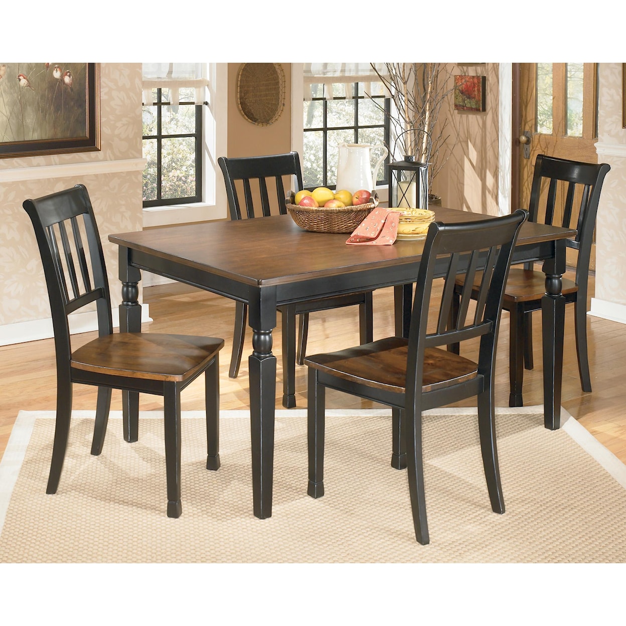 Signature Design by Ashley Owingsville 5-Piece Rectangular Dining Table Set
