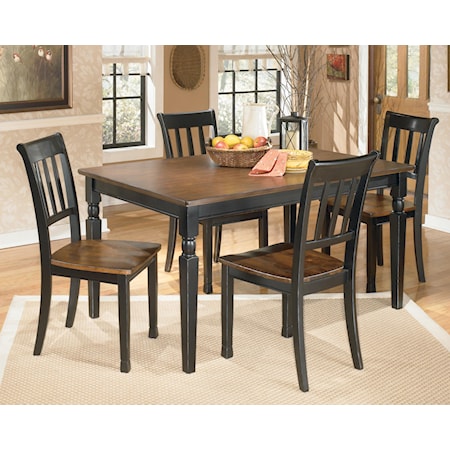 5-Piece Rectangular Dining Table Set
