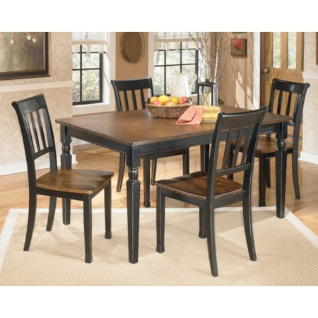 5-Piece Rectangular Dining Table Set