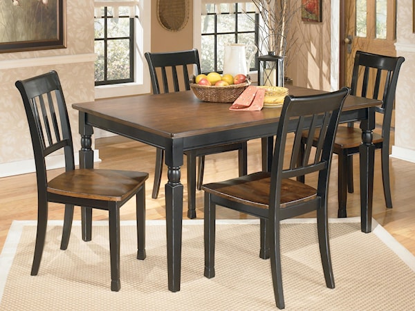 5-Piece Rectangular Dining Table Set