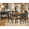 Ashley Furniture Signature Design Owingsville 7-Piece Rectangular Dining Table Set