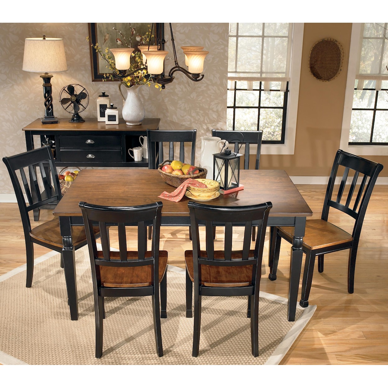 Michael Alan Select Owingsville 7-Piece Rectangular Dining Table Set