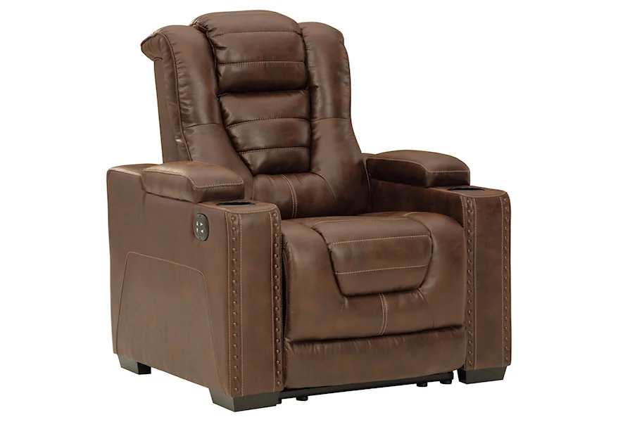 Owner's Box Power Recliner with Adjustable Headrest by Signature Design by Ashley at Sam Levitz Furniture