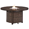 Signature Design by Ashley Paradise Trail Round Fire Pit Table