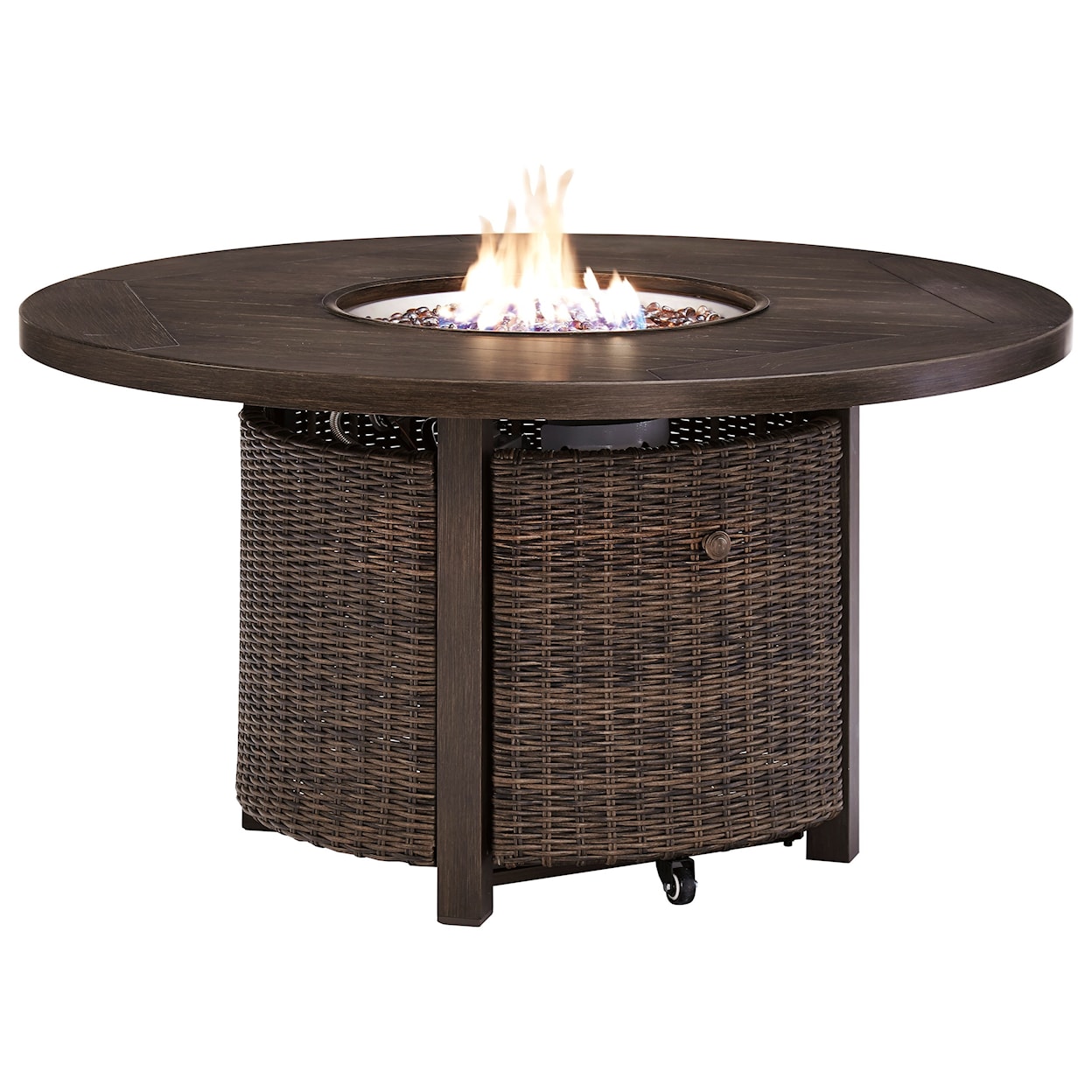 Signature Design by Ashley Paradise Trail Round Fire Pit Table