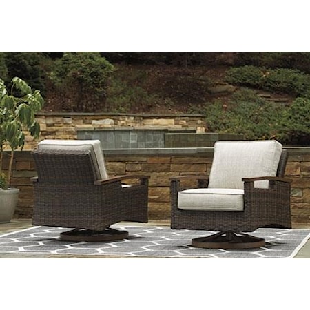 Set of 2 Swivel Lounge Chairs