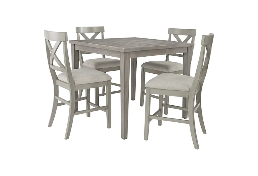 Parellen 5-Piece Counter Table and Chair Set by Signature Design by Ashley at Zak's Home Outlet