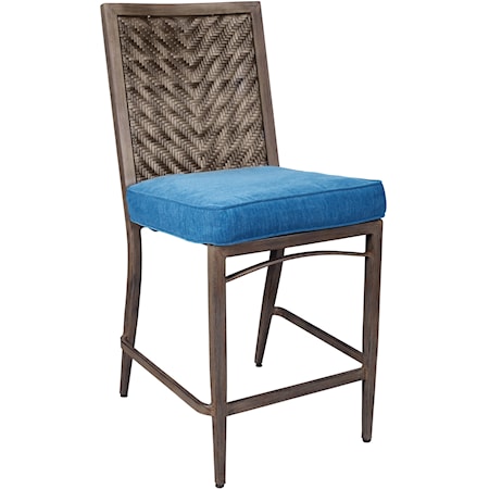 Set of 4 Outdoor Barstools with Cushion