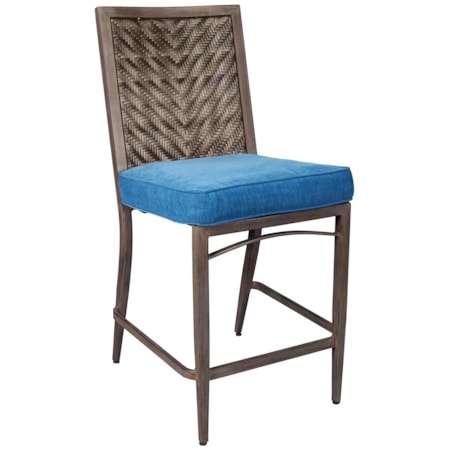 Set of 4 Outdoor Barstools with Cushion