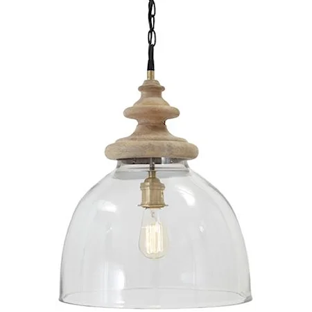 Farica Transparent Glass Pendant Light 