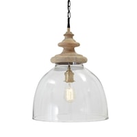 Farica Transparent Glass Pendant Light 