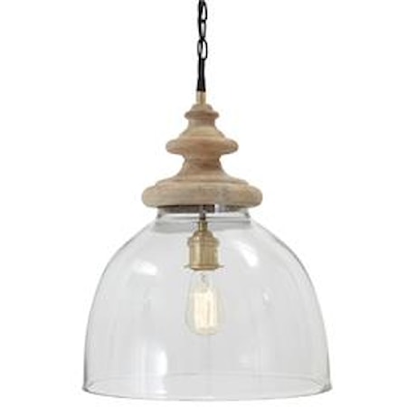 Farica Transparent Glass Pendant Light 