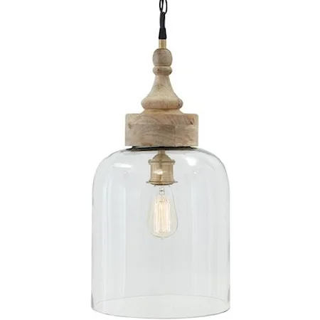 Faiz Transparent Glass Pendant Light 