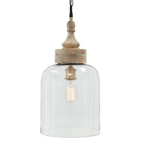 Faiz Transparent Glass Pendant Light 