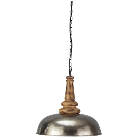 Joziah Antique Silver Metal Pendant Light