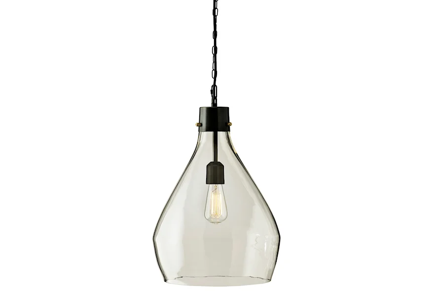 Pendant Lights Avalbane Clear/Gray Glass Pendant Light by Signature Design by Ashley at Zak's Home Outlet