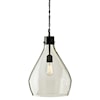Signature Design by Ashley Pendant Lights Avalbane Clear/Gray Glass Pendant Light