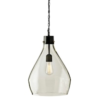 Avalbane Clear/Gray Glass Pendant Light