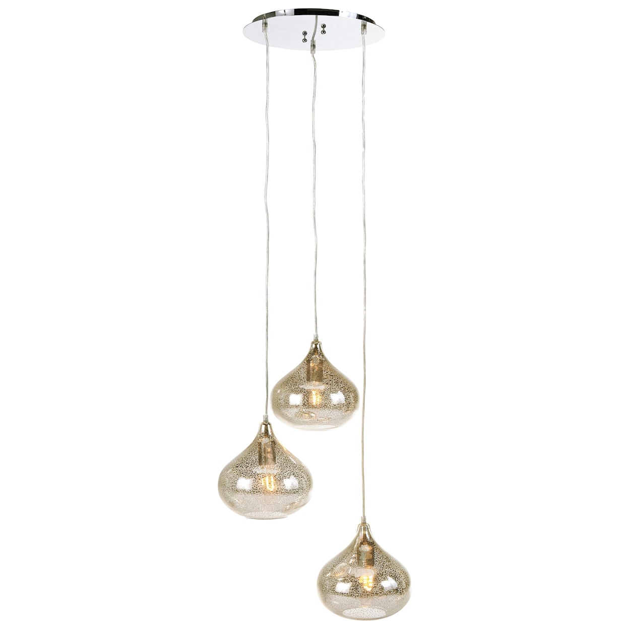 Signature Design by Ashley Pendant Lights Jodoc Silver Finish Glass Pendant Light