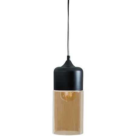 Williamina Black Glass Pendant Light