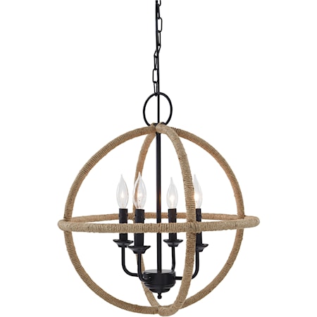 Madelia Tan Natural Jute Pendant Light