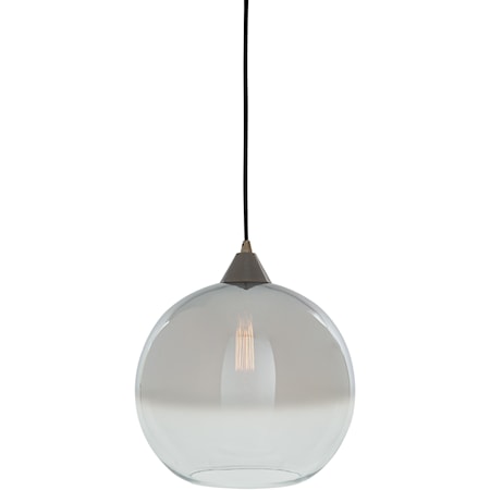 Minto Clear/Silver Glass Pendant Light