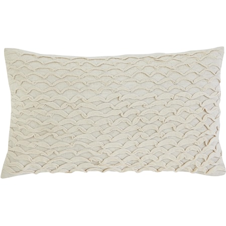 Stitched - Beige Lumbar Pillow