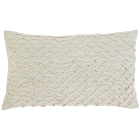 Stitched - Beige Lumbar Pillow