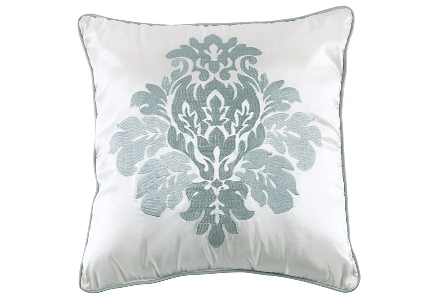 Pillows Angelea Sage/Ivory Pillow by Signature Design by Ashley at Lapeer Furniture & Mattress Center