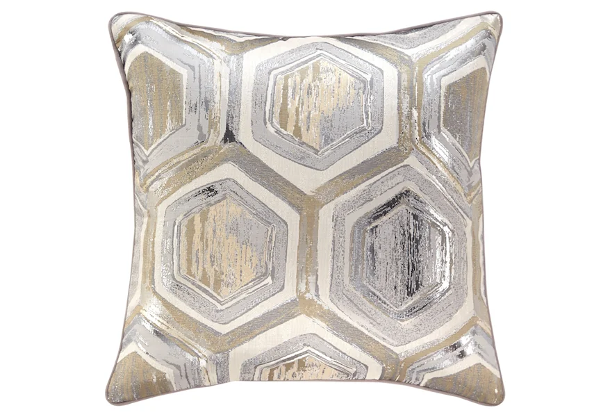 Pillows Meiling Metallic Pillow by Signature Design by Ashley at Lapeer Furniture & Mattress Center