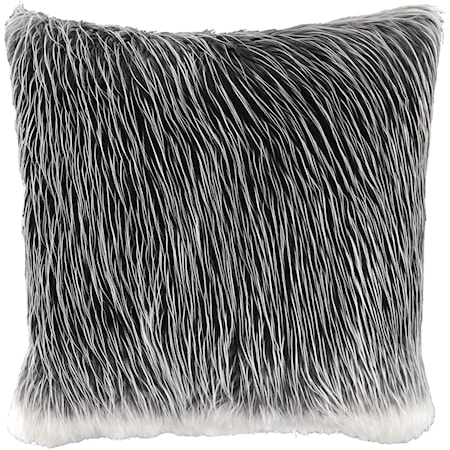 Thelma Black/White Faux Fur Pillow