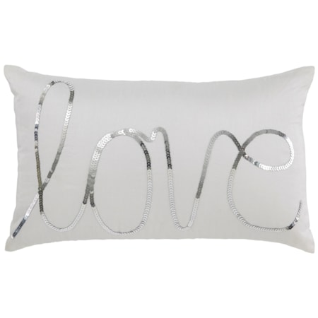 Newry - Silver/White Pillow