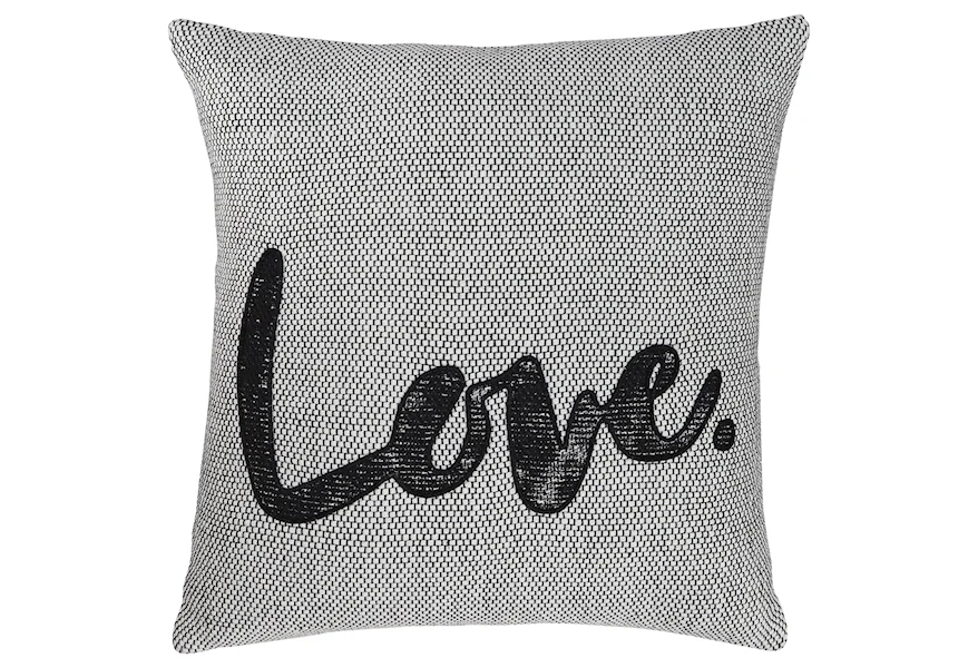 Pillows Mattia White/Black Pillow by Signature Design by Ashley at Lapeer Furniture & Mattress Center