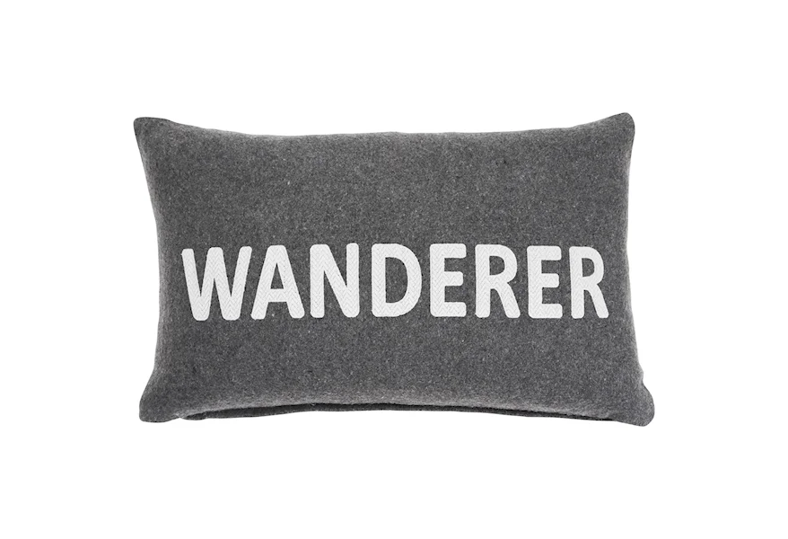 Pillows Wanderer Charcoal Pillow by Signature Design by Ashley at Z & R Furniture