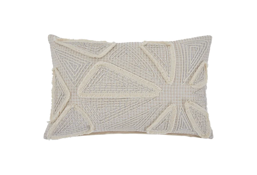 Pillows Irvetta Cream/Taupe Pillow by Ashley (Signature Design) at Johnny Janosik