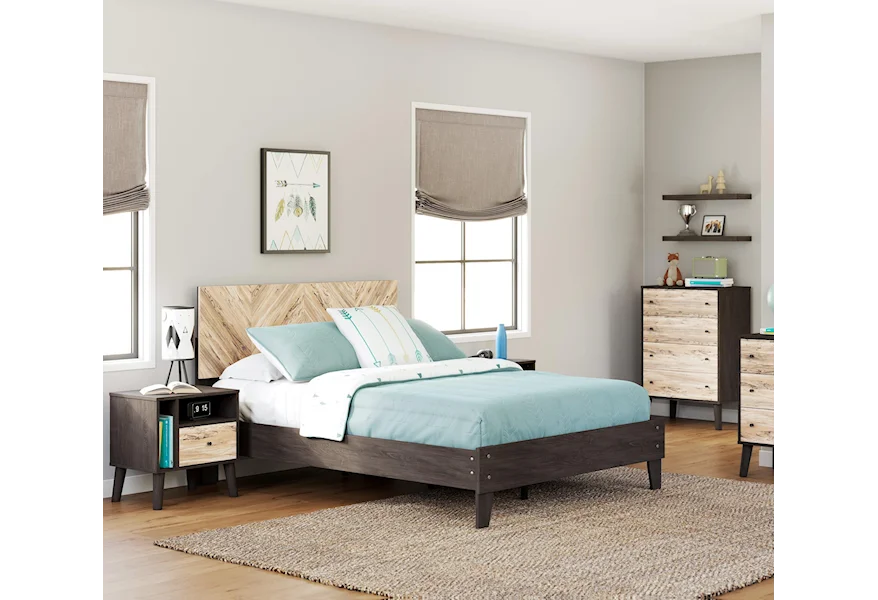 Piperton 4 Piece Queen Panel Platform Bedroom Set by Signature Design by Ashley at Sam Levitz Furniture
